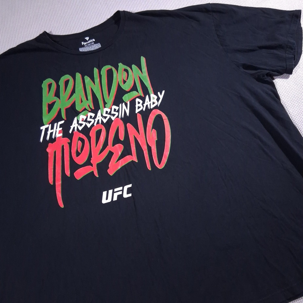 Fanatics UFC Brandon Moreno The Assassin Baby Black Graphic T-Shirt Mens 5XL